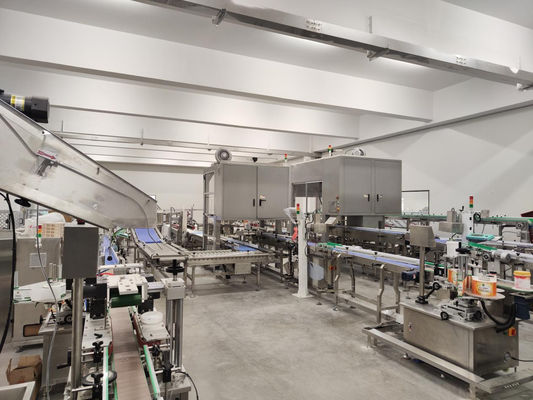 Đường dây sản xuất đóng hộp và đóng palet hoàn toàn tự động