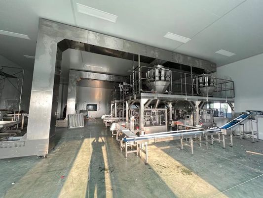 30 M/min Tốc độ cho ăn Hệ thống điều khiển PLC Dòng đóng gói tự động cho 250-350g/m2 Kích thước hộp
