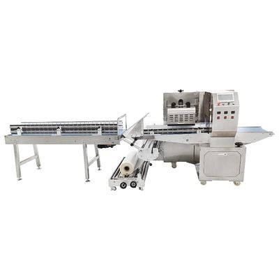 Máy bọc dòng tự động Bao bì thực phẩm đông lạnh 80 túi mỗi phút 304 thân thép không gỉ