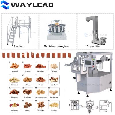 Máy đóng gói Doypack kiểm soát servo công nghiệp cho túi đứng lên với 70 túi / phút Tốc độ và xây dựng thép không gỉ